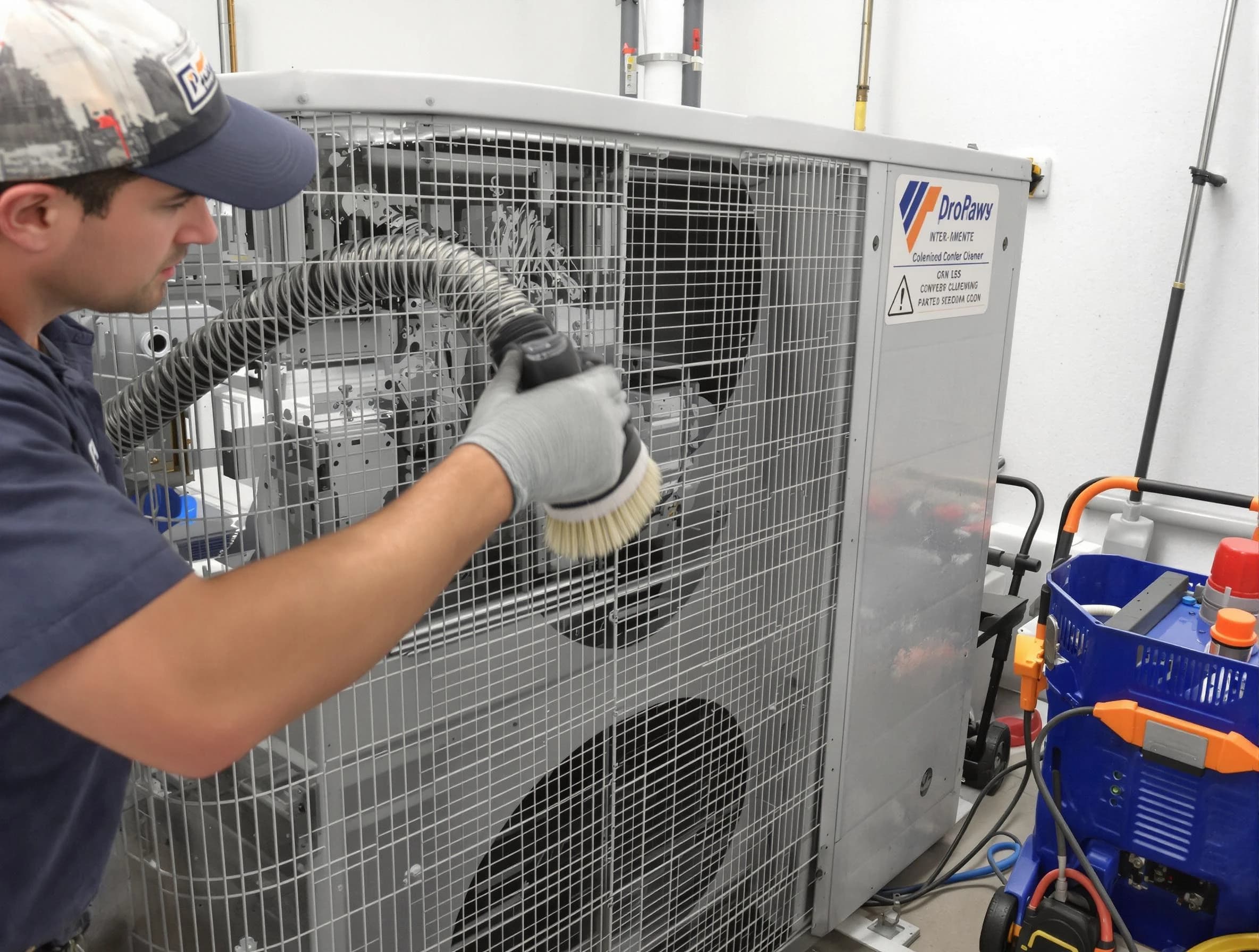 East Point Air Duct Cleaning specialist performing precision AC coil cleaning for improved system performance in East Point