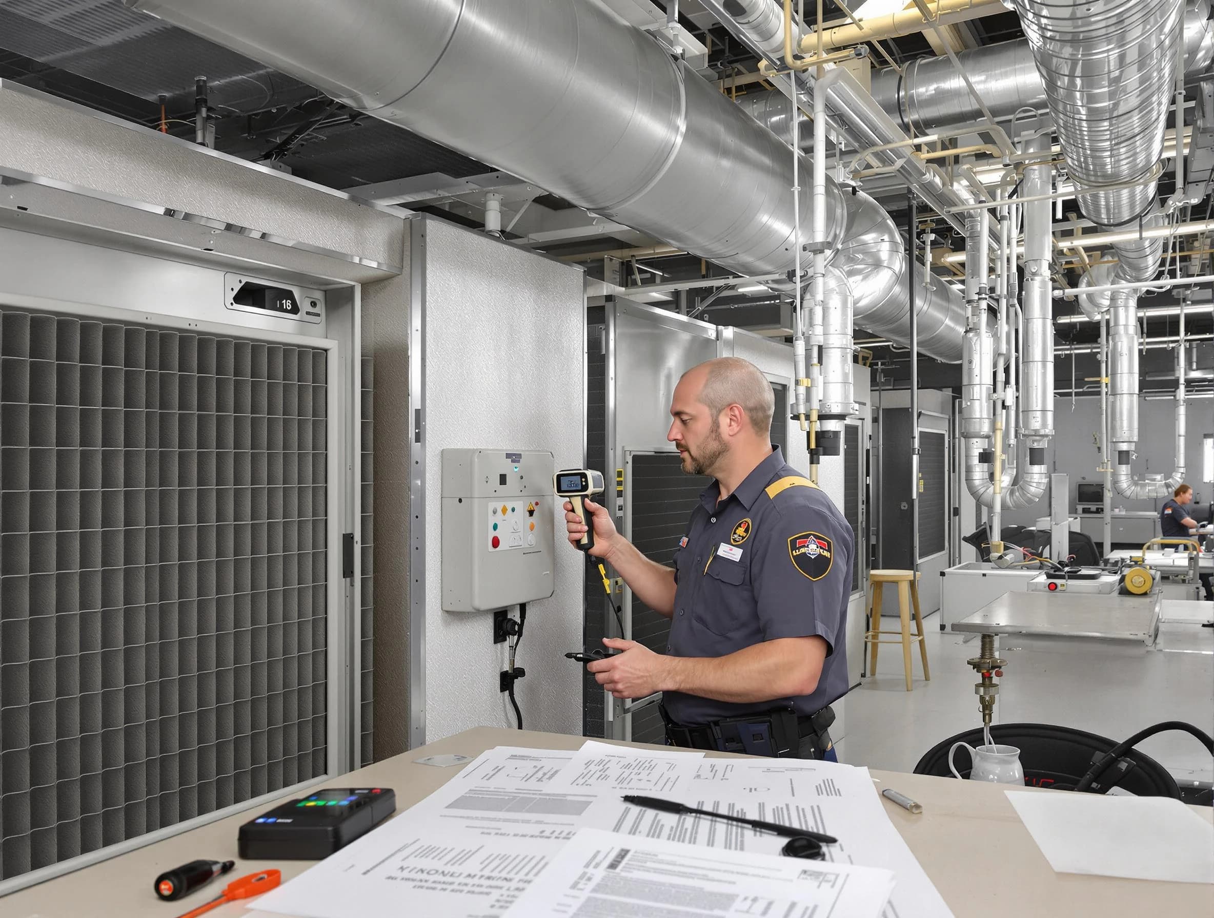 Professional filter system inspection by East Point Air Duct Cleaning in East Point