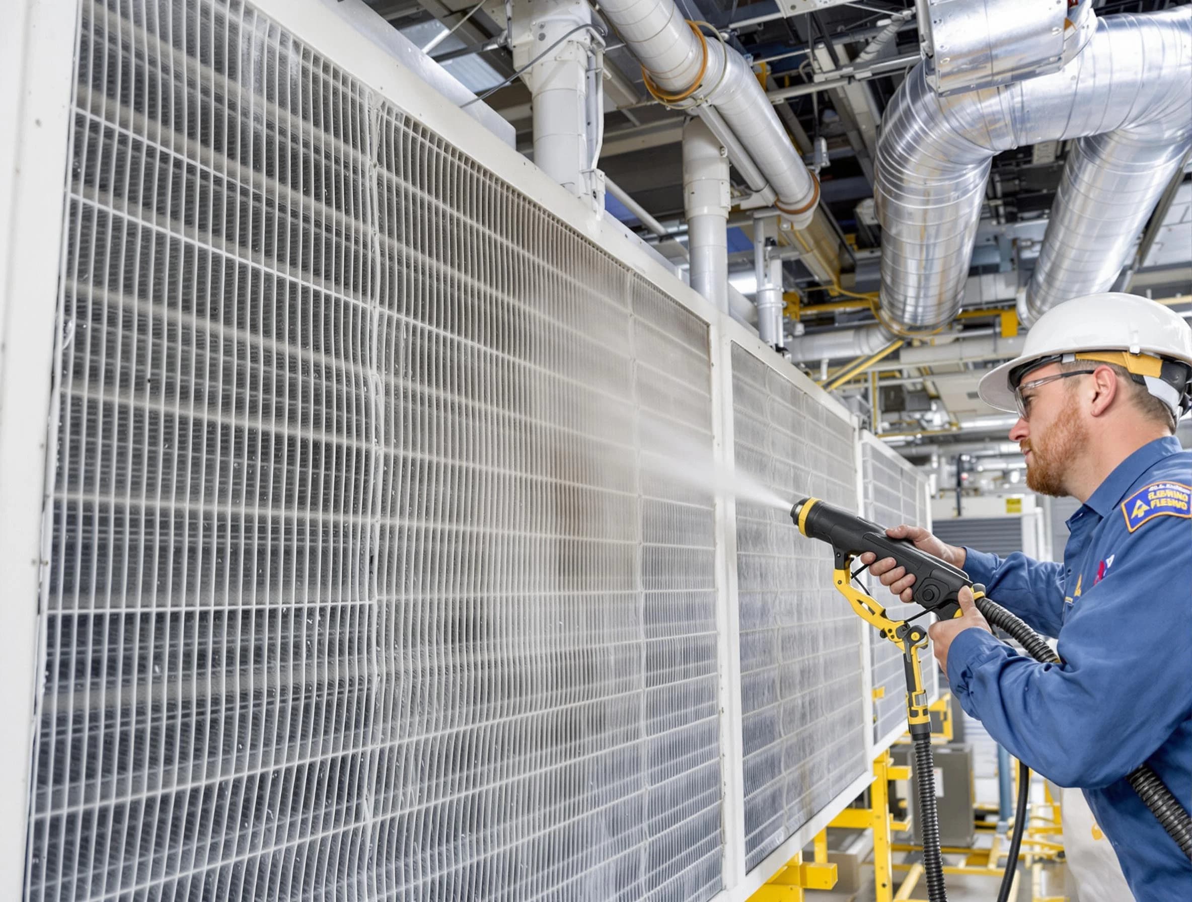 Professional commercial coil cleaning by East Point Air Duct Cleaning in East Point