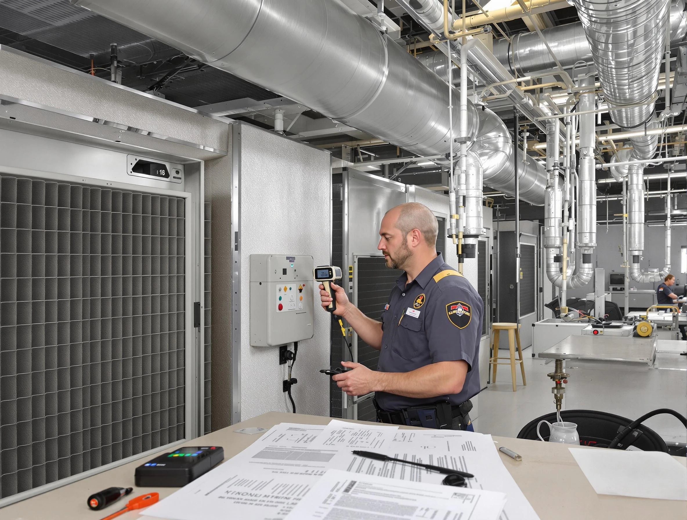 Professional filter system inspection by East Point Air Duct Cleaning in East Point