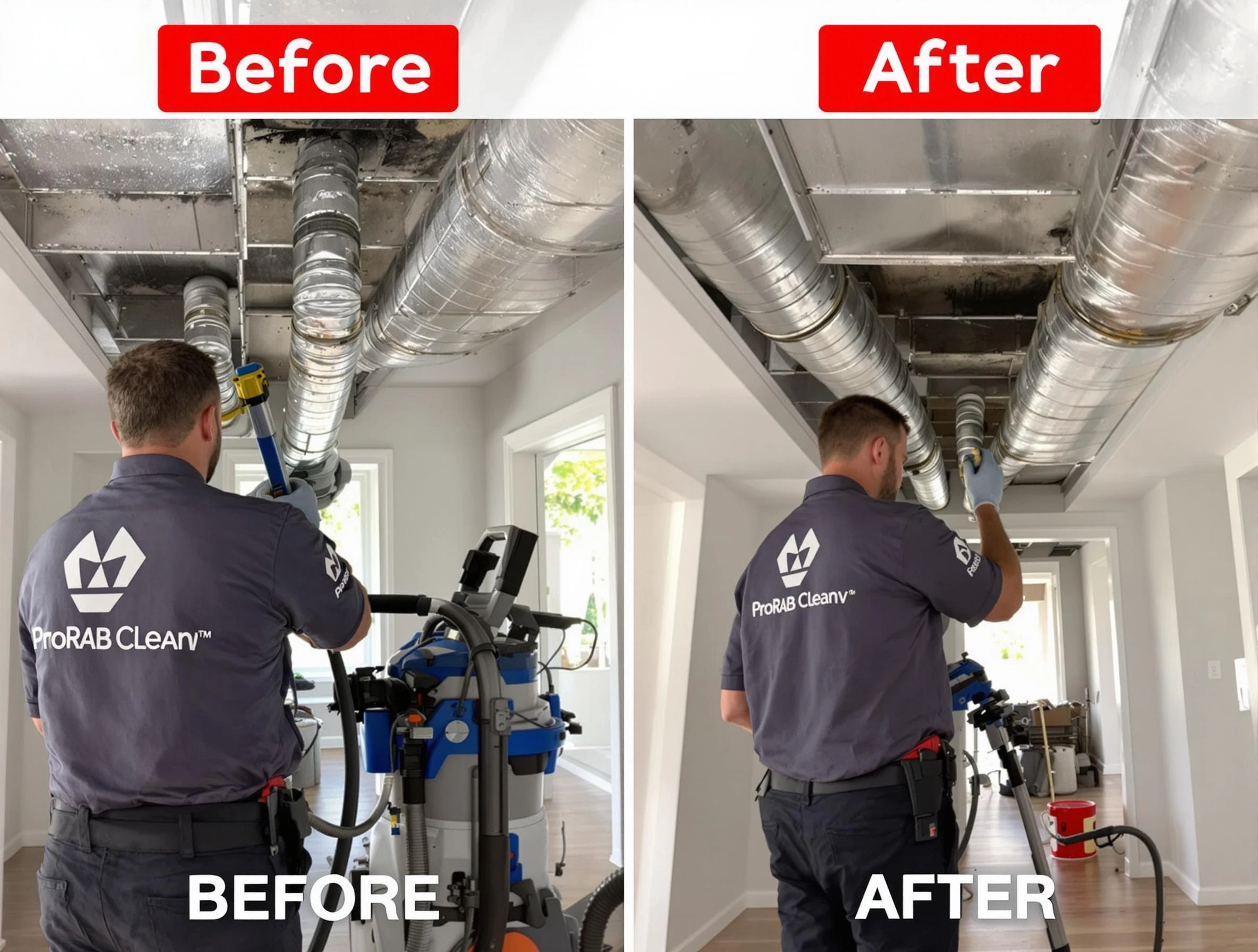 East Point Air Duct Cleaning expert performing thorough residential duct cleaning in a East Point home